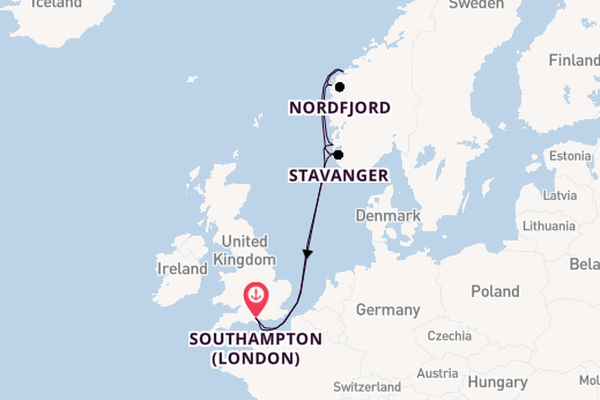 Norway from Southampton, England with the Britannia 