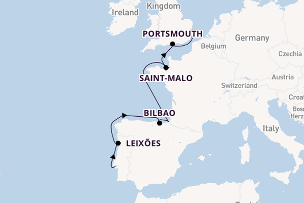 England from Lisbon, Portugal with the Seabourn Quest