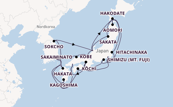 Japan ab Tokio, Japan auf der Noordam