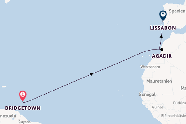 Südliche Karibik ab Bridgetown, Barbados auf der Seabourn Ovation