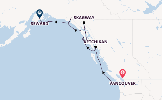 Alaska vanaf Vancouver, Canada met de Anthem of the Seas®