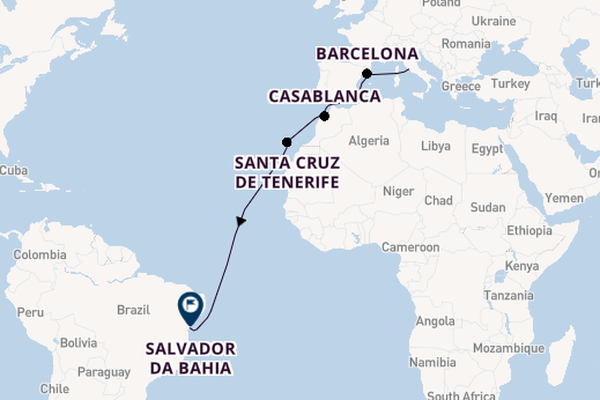 Transatlantic & Repositioning from Rome (Civitavecchia), Italy with the MSC Armonia 