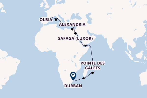 Mittelmeer ab Marseille, Frankreich auf der MSC Sinfonia