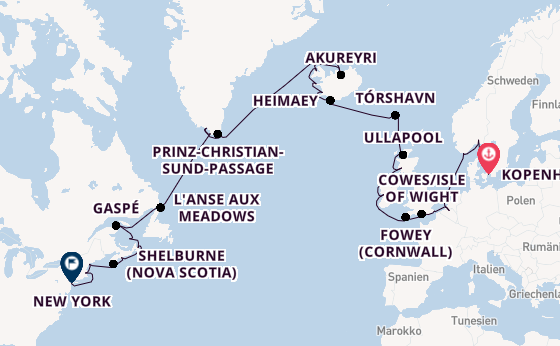 Transatlantik ab Deutschland auf der Seabourn Ovation