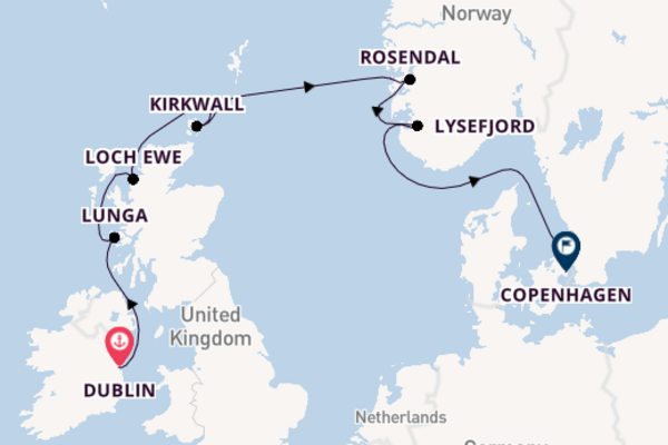 British Isles from Dublin, Ireland with the Silver Wind