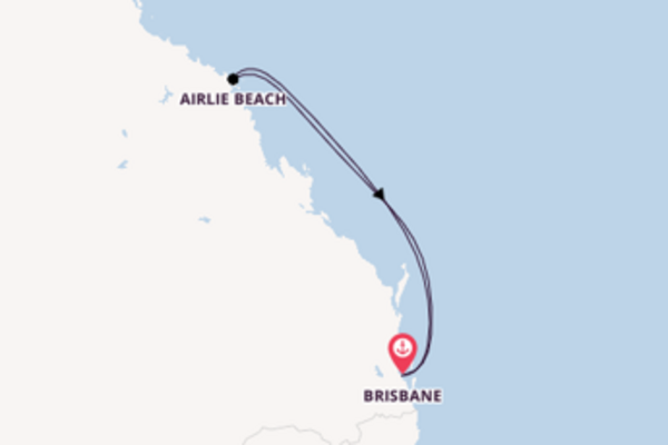 Cruise naar Brisbane via Airlie Beach