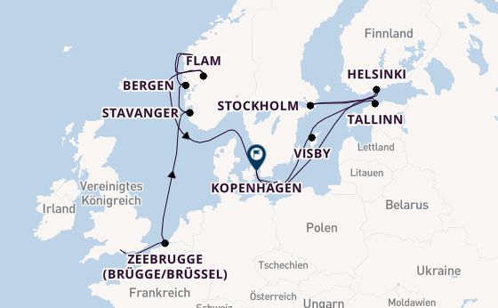Norwegen ab Southampton, Großbritannien auf der EXPLORA IV
