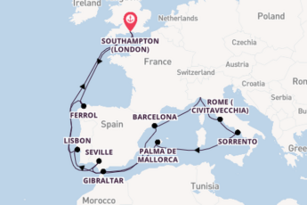 Sail with P&O Cruises from Southampton