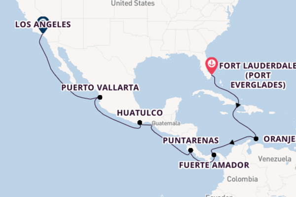 Central America from Fort Lauderdale (Port Everglades), Florida with the Island Princess