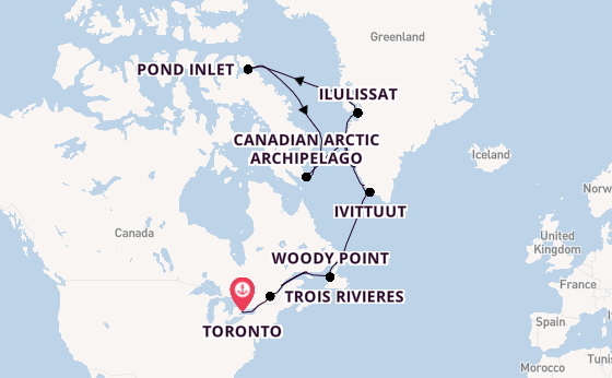 Arctic Ocean from Toronto, Canada with the Viking Octantis