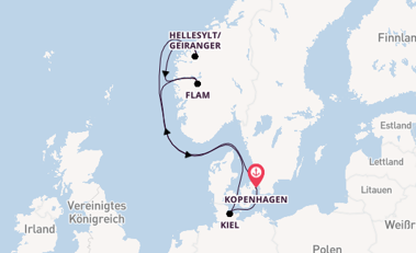 Norwegen ab Kopenhagen, Dänemark auf der MSC Euribia