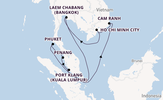 Southeast Asia from United Kingdom with the Diamond Princess
