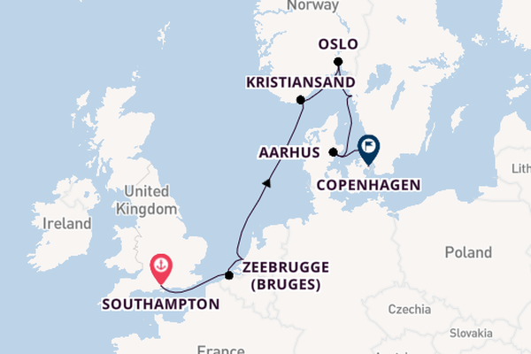 Norway from Southampton, England with the Seven Seas Voyager