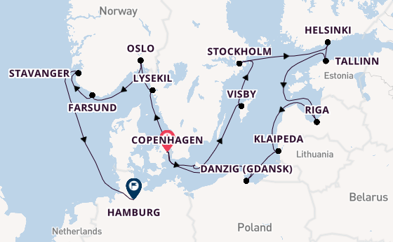 Norway from Copenhagen, Denmark with the Seabourn Quest
