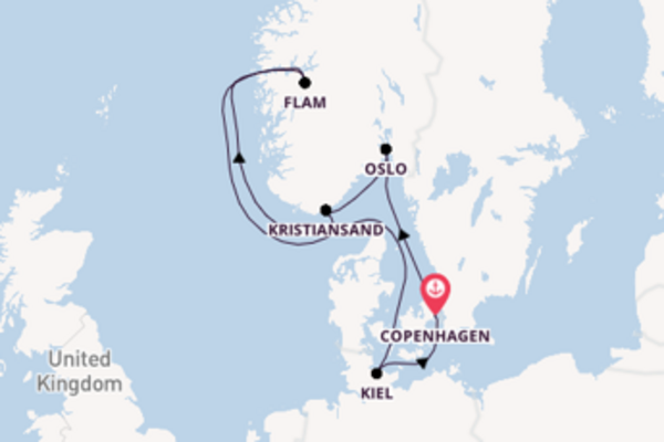 8 day cruise with the MSC Grandiosa to Copenhagen