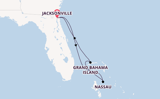 Caribbean from Jacksonville, Florida, USA with the Norwegian Dawn