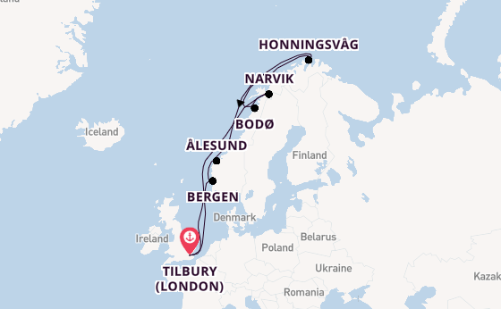 Voyage with Ambassador Cruise Line from Tilbury (London)