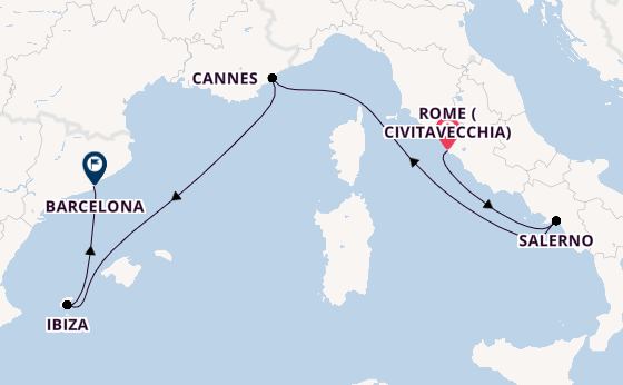 Western Mediterranean from United Kingdom with the Valiant Lady