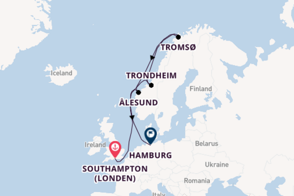 Cruise met Cunard naar Tromsø
