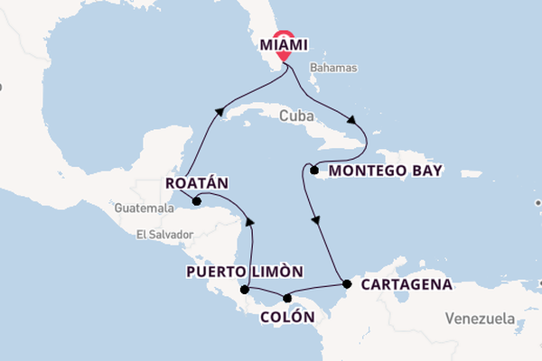 Central America from Miami, Florida, USA with the MSC Poesia