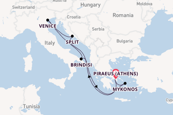 Mediterranean from Athens with the MSC Sinfonia