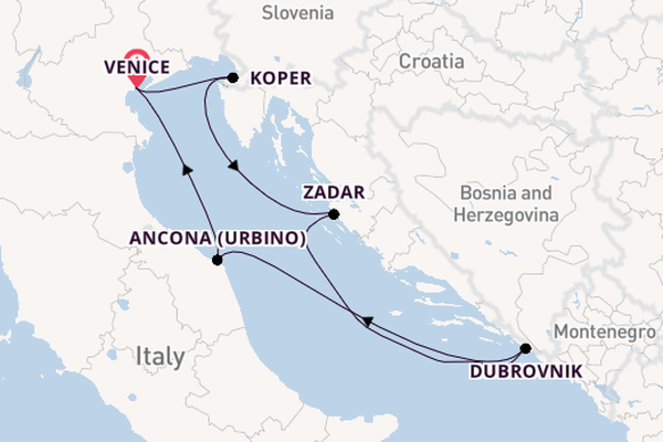 Mediterranean from Venice, Italy with the MSC Lirica