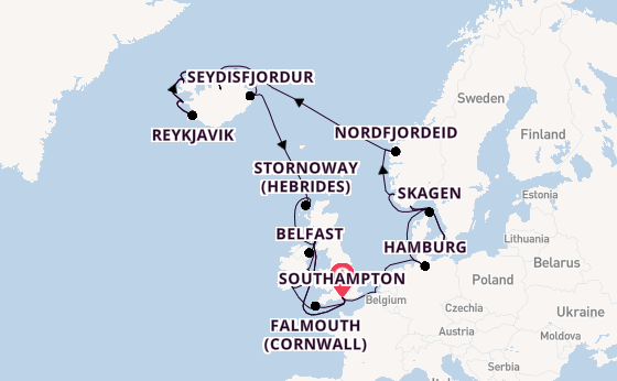 British Isles from Southampton, England with the Regal Princess