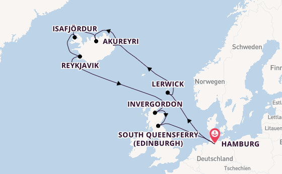 MSC Preziosa – Islands Fjorde & Schottlands Küstenmomente