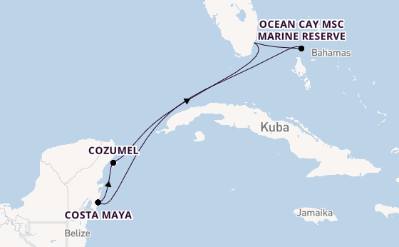 Karibik ab Miami auf der MSC World America