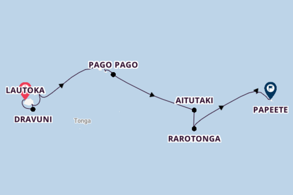 Cruise from Lautoka to Papeete via Suva