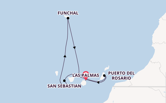 Kanarische Inseln ab Las Palmas, Gran Canaria auf der Mein Schiff 7