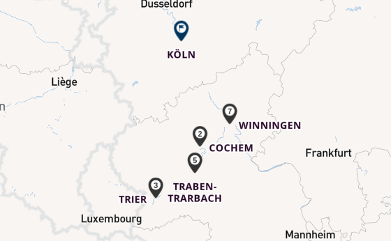 Rhein ab Bonn, Deutschland auf der Alena
