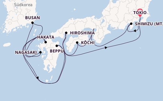 Japan ab Tokio, Japan auf der Seven Seas Splendor