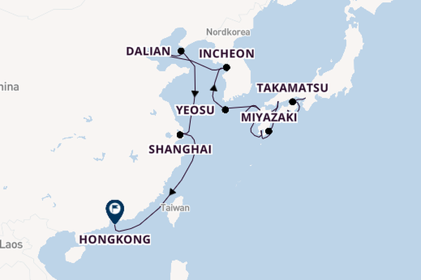 Ostasien ab Osaka, Japan auf der Azamara Pursuit