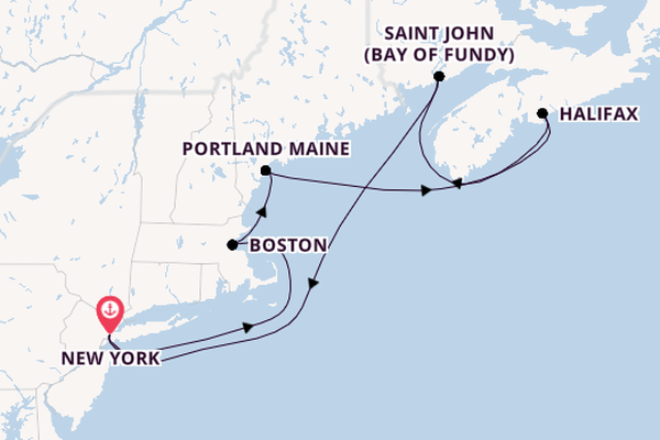 Amerikaanse Oostkust vanaf New York, Verenigde Staten met de Norwegian Getaway
