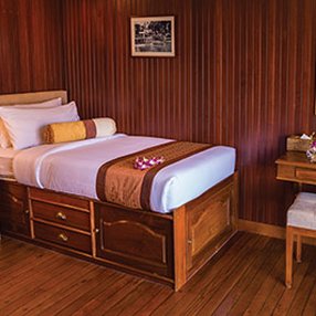 Come aboard the Zawgyi Pandaw and discover one of 3 cabin categories on a total of 2 decks that can accommodate 20 passengers. Choose your dream cabin and feel at home on board the Zawgyi Pandaw!