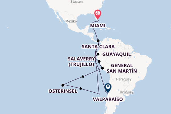 Südamerika ab Miami auf der Seabourn Quest