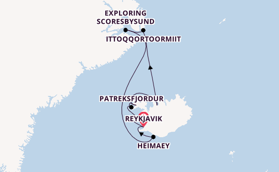 Arctic from Reykjavik, Iceland with the Seabourn Venture