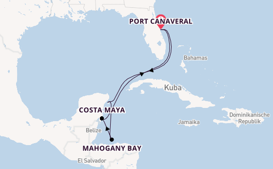 Westliche Karibik ab Port Canaveral, USA auf der Celebrity Apex
