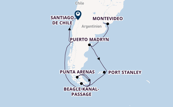 Südamerika ab Buenos Aires, Argentinien auf der Majestic Princess