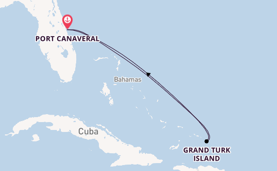 Caribbean from Port Canaveral, Florida, USA with the Star Princess