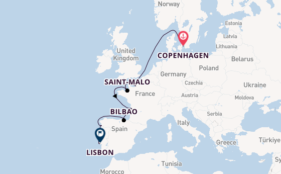 Portugal from Copenhagen, Denmark with the Silver Nova