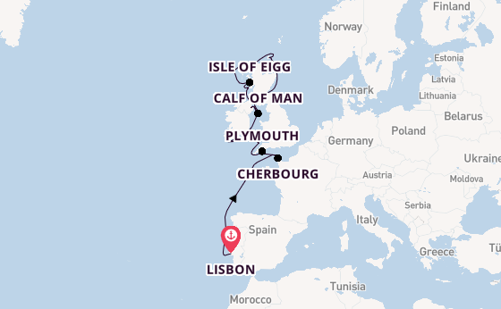 United Kingdom from Lisbon, Portugal with the Seabourn Venture