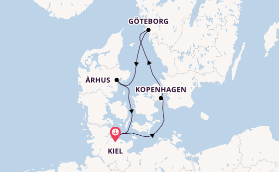 Ostsee ab Kiel, Deutschland auf AIDAprima