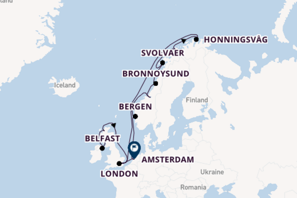 British Isles from Greenock (Glasgow), Scotland, United Kingdom with the Seabourn Ovation 