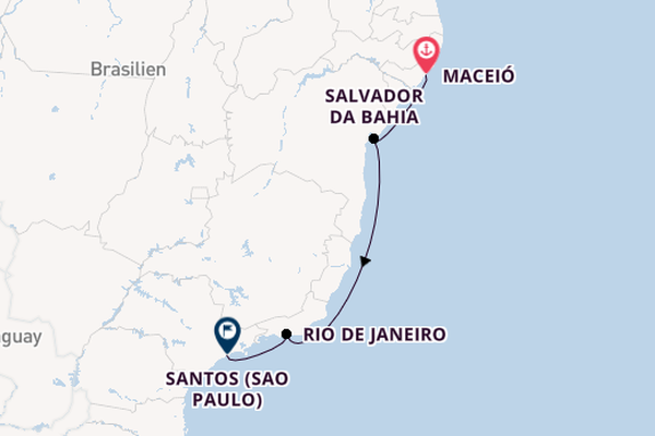 Brasilien ab Maceió, Brasilien auf der Costa Diadema