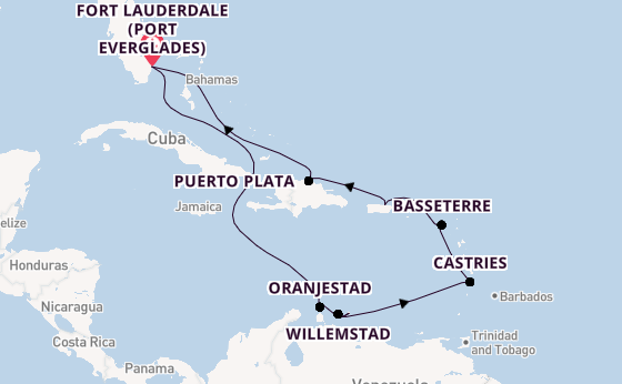 Caribbean from Fort Lauderdale (Port Everglades), Florida with the Celebrity Eclipse