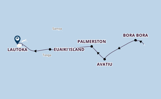 Polynesia from Papeete, Tahiti, French Polynesia with the Silver Cloud