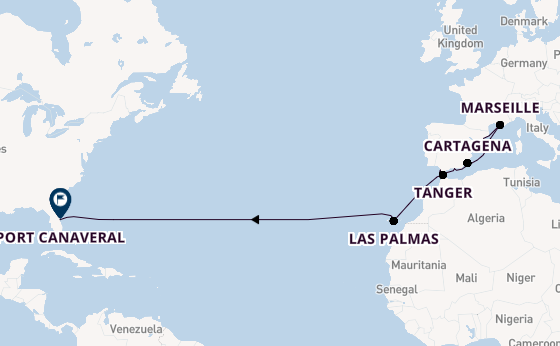 trans-Atlantisch vanaf Barcelona, Spanje met de Norwegian Escape