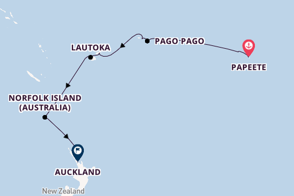 Polynesië vanaf Papeete, Frans-Polynesië met de Azamara Quest
